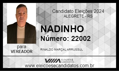 Candidato NADINHO 2024 - ALEGRETE - Eleições