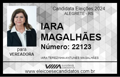 Candidato IARA MAGALHÃES 2024 - ALEGRETE - Eleições