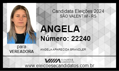 Candidato ANGELA 2024 - SÃO VALENTIM - Eleições