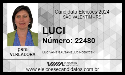 Candidato LUCI 2024 - SÃO VALENTIM - Eleições