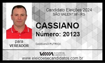 Candidato CASSIANO 2024 - SÃO VALENTIM - Eleições