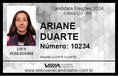 Candidato ARIANE DUARTE 2024 - CANGUÇU - Eleições