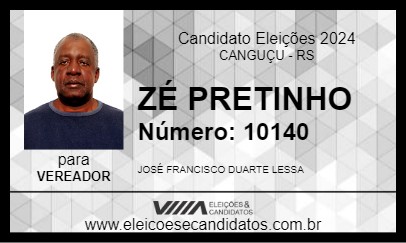 Candidato ZÉ PRETINHO 2024 - CANGUÇU - Eleições