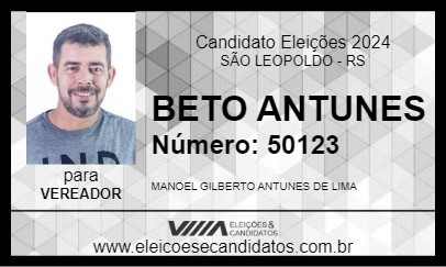 Candidato BETO ANTUNES 2024 - SÃO LEOPOLDO - Eleições