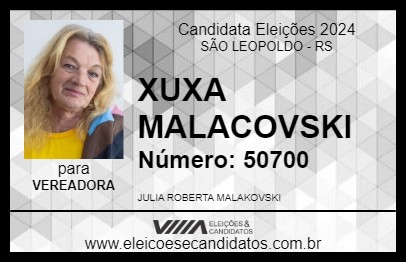 Candidato XUXA MALACOVSKI 2024 - SÃO LEOPOLDO - Eleições