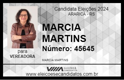 Candidato MARCIA MARTINS 2024 - ARARICÁ - Eleições