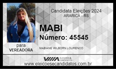 Candidato MABI 2024 - ARARICÁ - Eleições