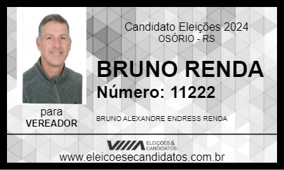 Candidato BRUNO RENDA 2024 - OSÓRIO - Eleições