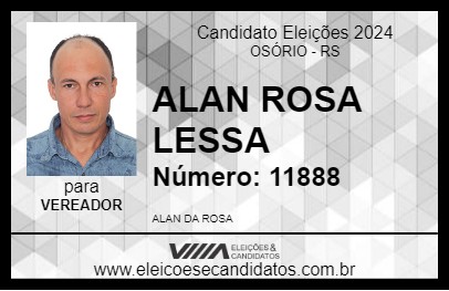 Candidato ALAN ROSA LESSA 2024 - OSÓRIO - Eleições