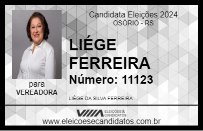 Candidato LIÉGE FERREIRA 2024 - OSÓRIO - Eleições