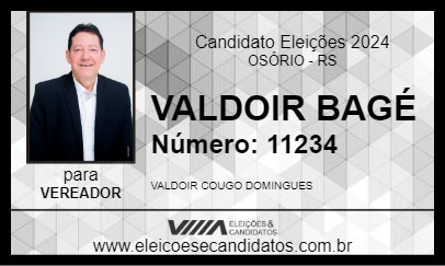 Candidato VALDOIR BAGÉ 2024 - OSÓRIO - Eleições