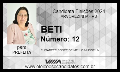 Candidato BETI 2024 - ARVOREZINHA - Eleições