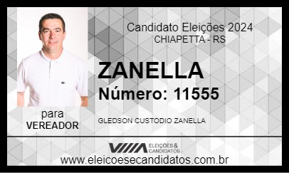 Candidato ZANELLA 2024 - CHIAPETTA - Eleições