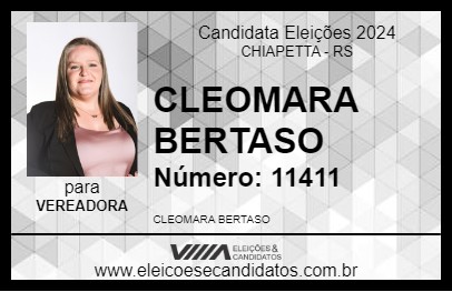 Candidato CLEOMARA BERTASO 2024 - CHIAPETTA - Eleições