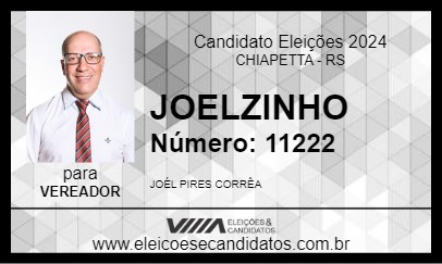 Candidato JOELZINHO 2024 - CHIAPETTA - Eleições