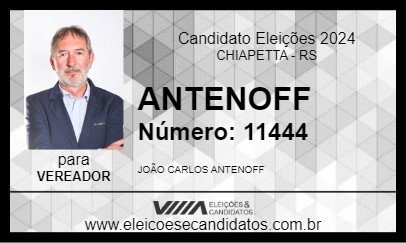 Candidato ANTENOFF 2024 - CHIAPETTA - Eleições