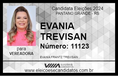 Candidato EVANIA TREVISAN 2024 - PANTANO GRANDE - Eleições