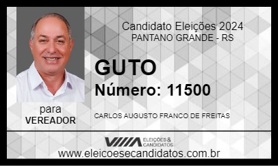 Candidato GUTO 2024 - PANTANO GRANDE - Eleições