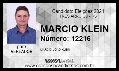 Candidato MARCIO KLEIN 2024 - TRÊS ARROIOS - Eleições