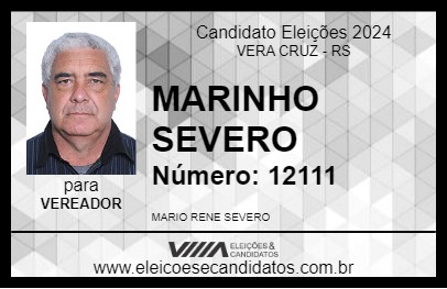 Candidato MARINHO SEVERO 2024 - VERA CRUZ - Eleições