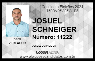 Candidato JOSUEL SCHNEIGER 2024 - TERRA DE AREIA - Eleições