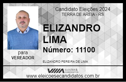 Candidato ELIZANDRO LIMA 2024 - TERRA DE AREIA - Eleições