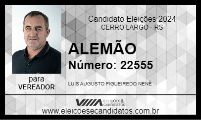 Candidato ALEMÃO 2024 - CERRO LARGO - Eleições