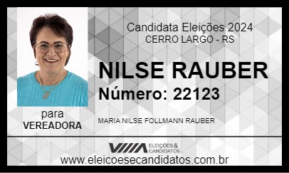 Candidato NILSE RAUBER 2024 - CERRO LARGO - Eleições