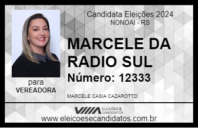 Candidato MARCELE DA RADIO SUL 2024 - NONOAI - Eleições