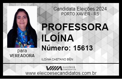 Candidato PROFESSORA ILOÍNA 2024 - PORTO XAVIER - Eleições