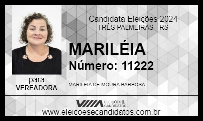 Candidato MARILÉIA 2024 - TRÊS PALMEIRAS - Eleições