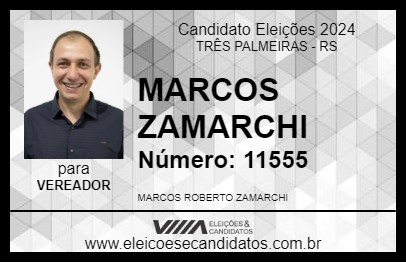 Candidato MARCOS ZAMARCHI 2024 - TRÊS PALMEIRAS - Eleições