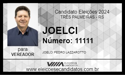 Candidato JOELCI 2024 - TRÊS PALMEIRAS - Eleições