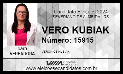 Candidato VERO KUBIAK 2024 - SEVERIANO DE ALMEIDA - Eleições