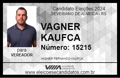 Candidato VAGNER KAUFCA 2024 - SEVERIANO DE ALMEIDA - Eleições