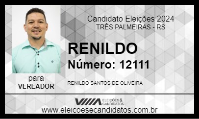 Candidato RENILDO 2024 - TRÊS PALMEIRAS - Eleições