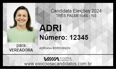 Candidato ADRI 2024 - TRÊS PALMEIRAS - Eleições