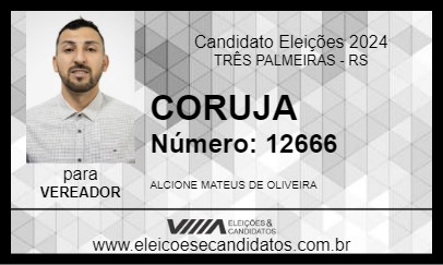 Candidato CORUJA 2024 - TRÊS PALMEIRAS - Eleições