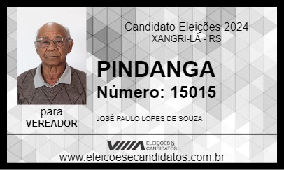 Candidato PINDANGA 2024 - XANGRI-LÁ - Eleições