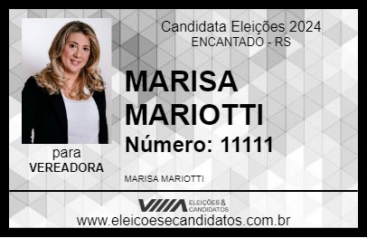 Candidato MARISA MARIOTTI 2024 - ENCANTADO - Eleições