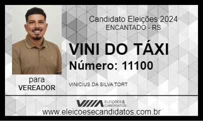 Candidato VINI DO TÁXI 2024 - ENCANTADO - Eleições