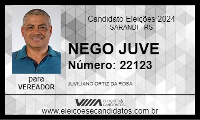 Candidato NEGO JUVE 2024 - SARANDI - Eleições