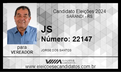 Candidato JS 2024 - SARANDI - Eleições