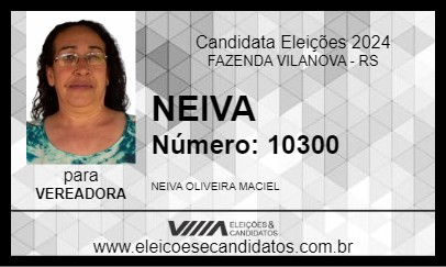 Candidato NEIVA 2024 - FAZENDA VILANOVA - Eleições