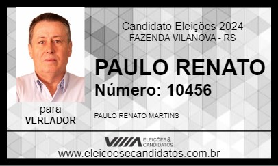 Candidato PAULO RENATO 2024 - FAZENDA VILANOVA - Eleições