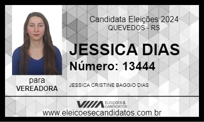 Candidato JESSICA DIAS 2024 - QUEVEDOS - Eleições