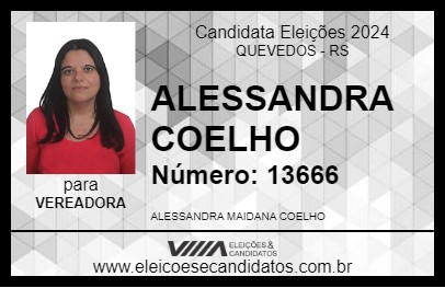 Candidato ALESSANDRA COELHO 2024 - QUEVEDOS - Eleições