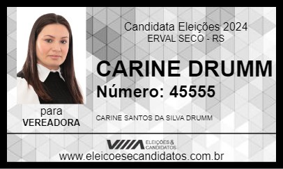 Candidato CARINE DRUMM 2024 - ERVAL SECO - Eleições