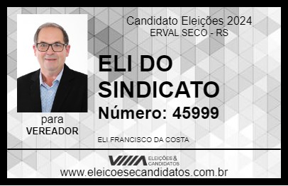 Candidato ELI DO SINDICATO 2024 - ERVAL SECO - Eleições