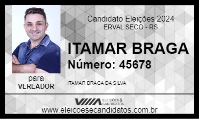 Candidato ITAMAR BRAGA 2024 - ERVAL SECO - Eleições